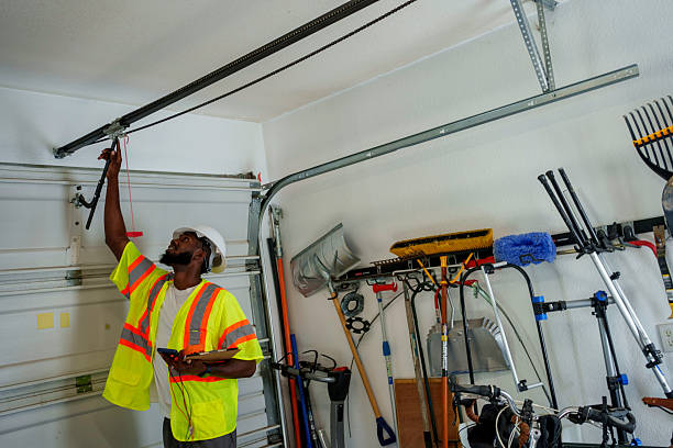 Professional Garage Door Panel Replacement technician working in Lake County County, MI